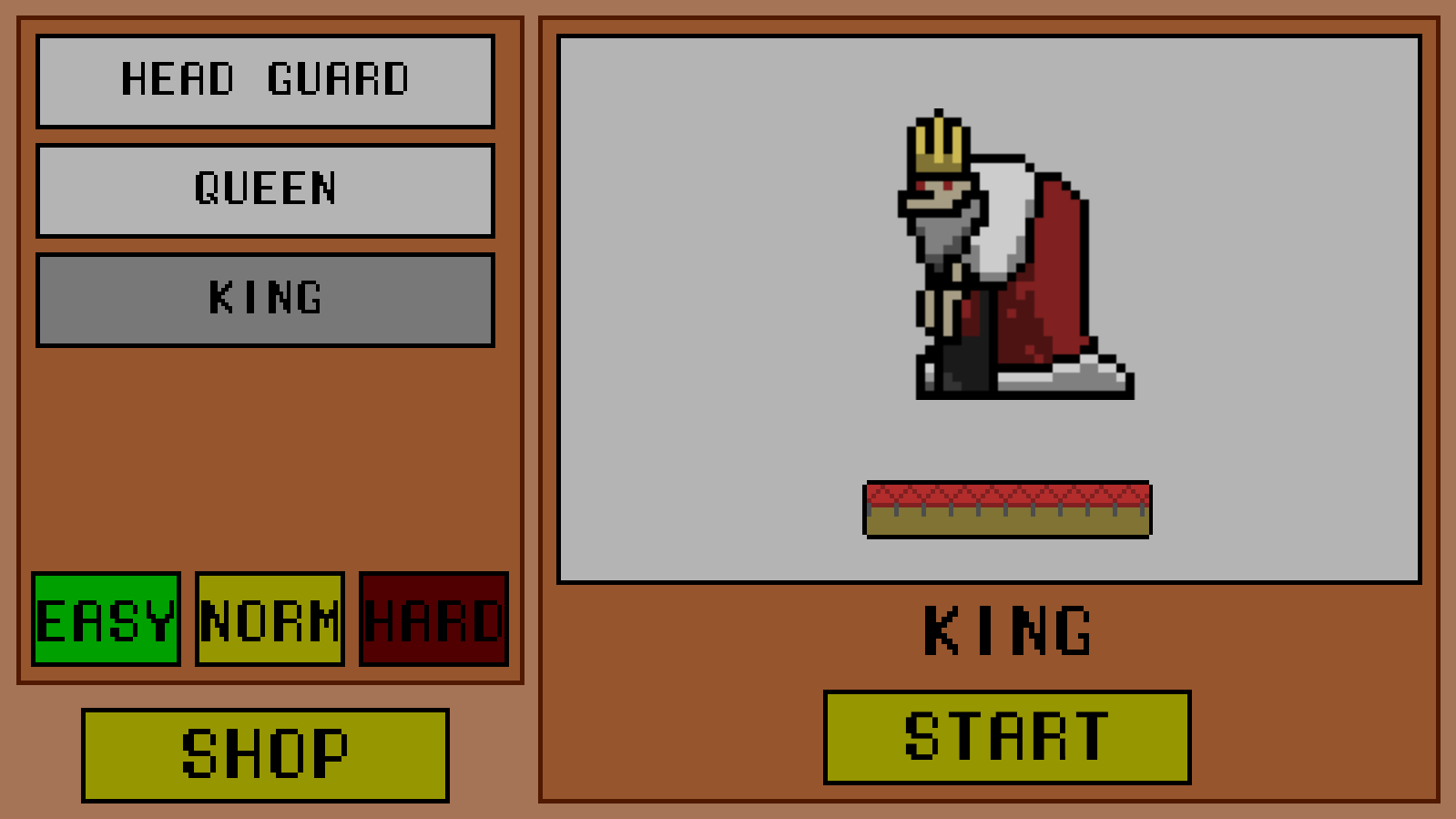 Stage Select Screen for Kingslayer